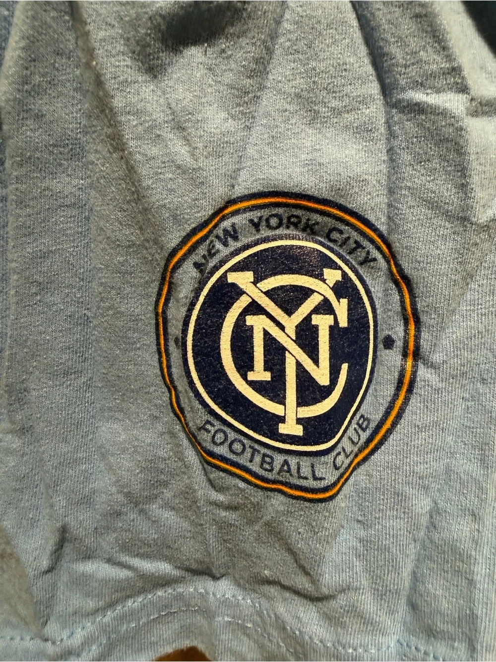 adidas Blue David Villa Crest Graphic Short Sleeve Shirt - NYCFC
